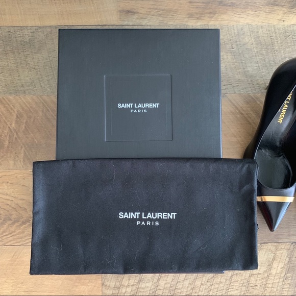 Saint Laurent Paris 80 Pointed Toe Pump - Picture 4 of 8